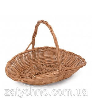 Широкий плетений кошик на подарунки Київ - фото 1