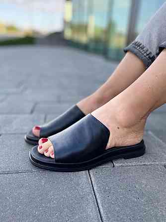 teona Шльопанці жіночі TEONA 166 чорні (літо, шкіра натуральна) (4107) Коломия