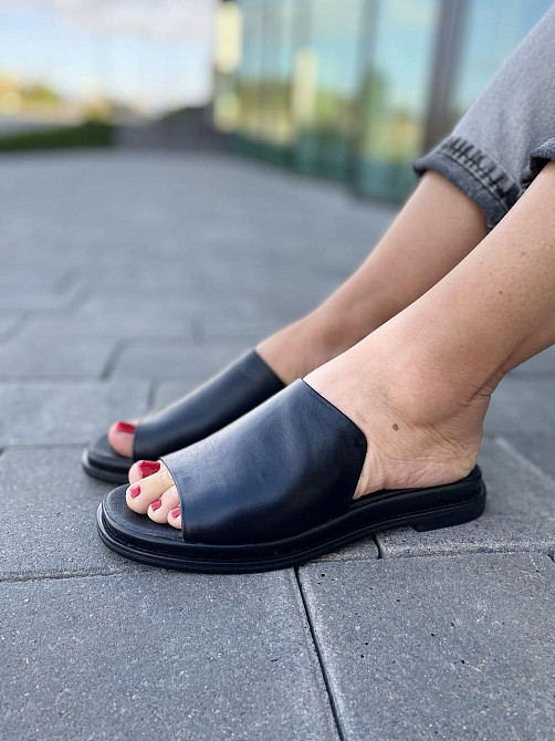 teona Шльопанці жіночі TEONA 166 чорні (літо, шкіра натуральна) (4107) Коломия - фото 6