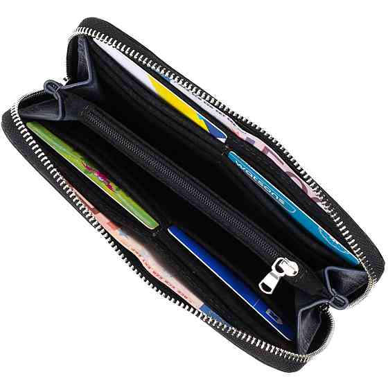 Стильний гаманець-клатч на блискавці із натуральної шкіри (GRANDE PELLE) Київ