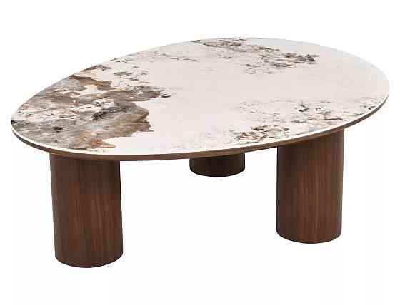 Журнальний столик ADELIS білий PANDORO/горіх 110*80 Днепр