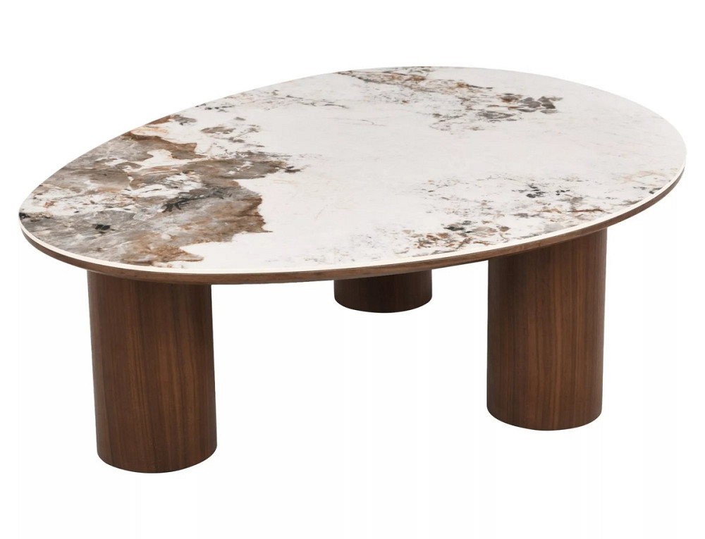 Журнальний столик ADELIS білий PANDORO/горіх 110*80 Днепр - изображение 4