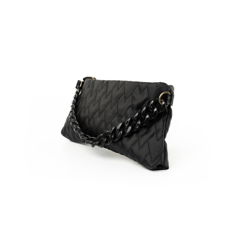 Сумка женская стильная, качественная красивая стеганая сумочка с ручкой-цепочкой, женский клатч, Черный Каменец-Подольский - изображение 2