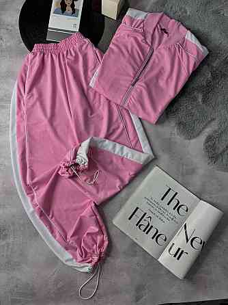 Женский стильный повседневный костюм двойка двунить Розовый, 48/52 Одесса