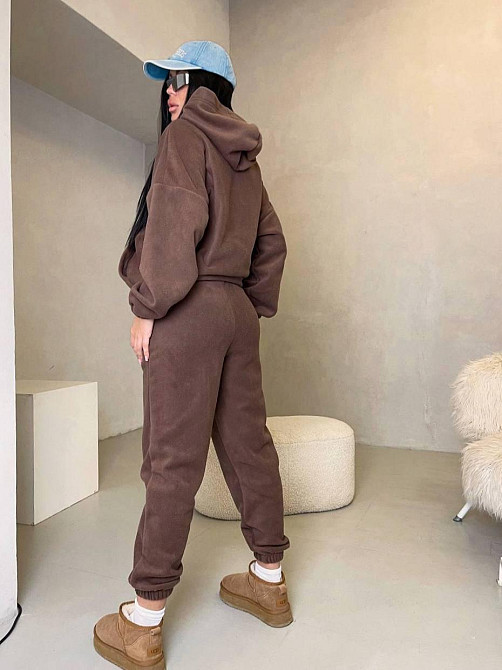 Женский теплый прогулочный костюм двойка: худи и штаны двусторонний флис Одесса - изображение 4