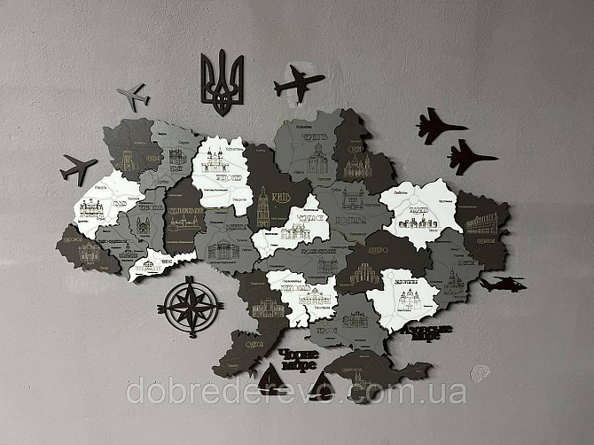 Многослойная карта Украины 150х100 