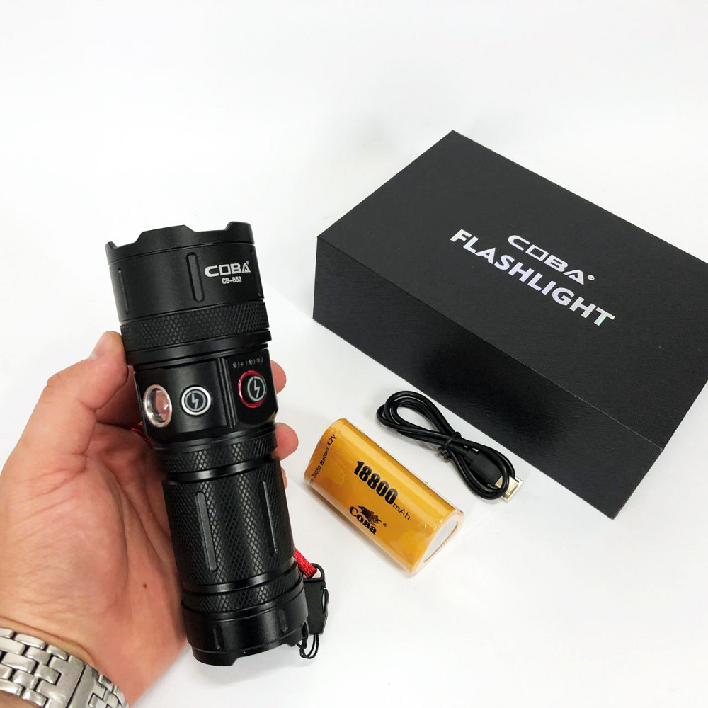 Ручной фонарь с высокой яркостью, Мощный фонарь с возможностью зарядки переносной лед лампой YR-37 Львов - изображение 9