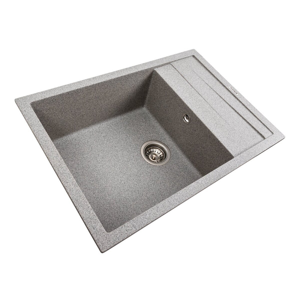 PLATINUM Кухонна мийка гранітна матова 7050 CASCADA Platinum Сірий Київ - фото 3