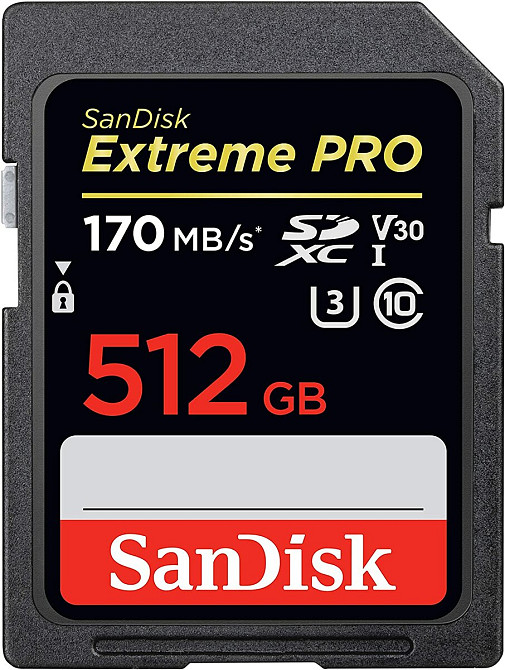 SDXC (UHS-1 U3) SanDisk Extreme PRO 512Gb class 10 V30 (170Mb/s) Київ - фото 1