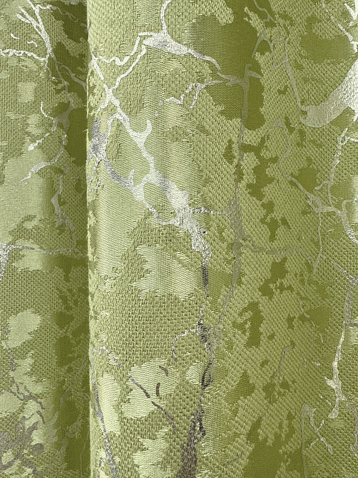 Комплект готових штор VR-Textil Льон мармур Royal Touch № 2011ш Світло-оливковий 200х270 см 2 шт (32-475) Київ - фото 7