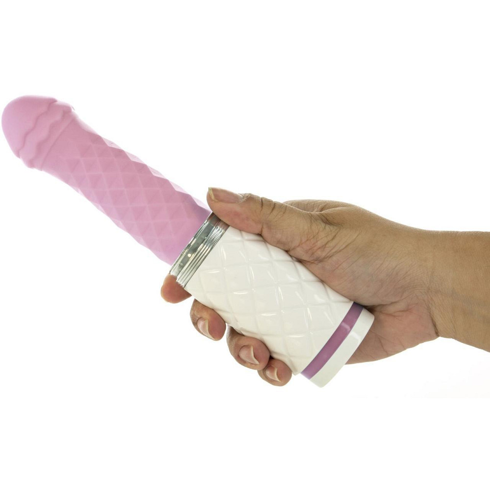 Розкішний вібратор-пульсатор з присоскою Pillow Talk - Feisty Thrusting Vibrator Pink Sex Aura Київ - фото 5