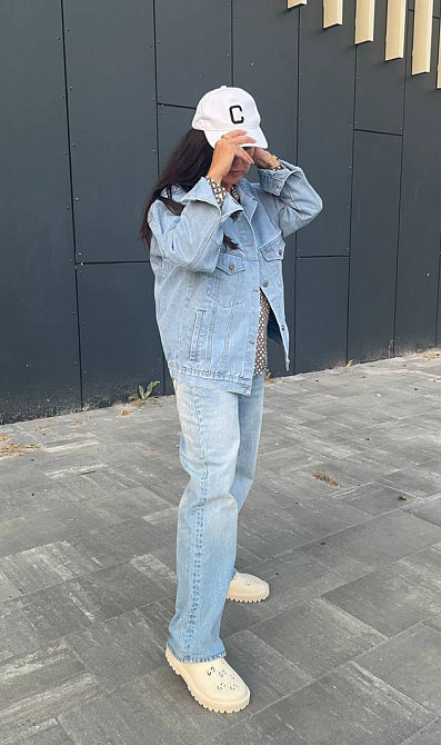 Джинсовая куртка женская оверсайз р 42-48 Харьков - изображение 4