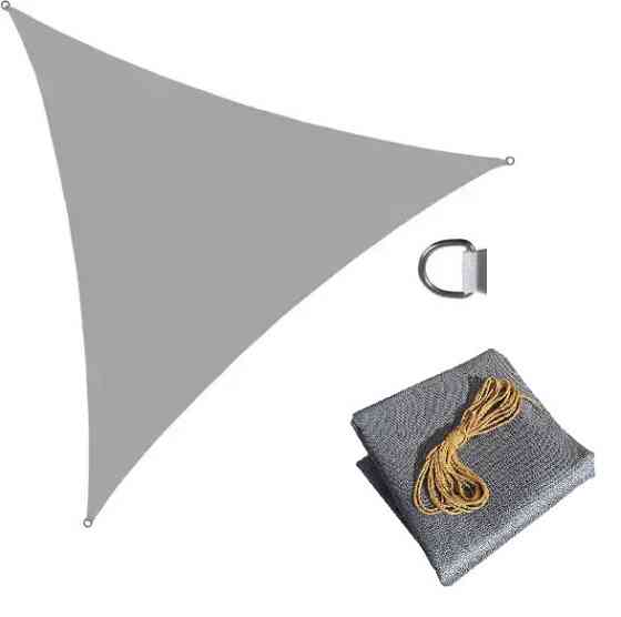 Тент навіс затіняючий трикутний 4х4х4м Сітка (Сірий) Вінниця