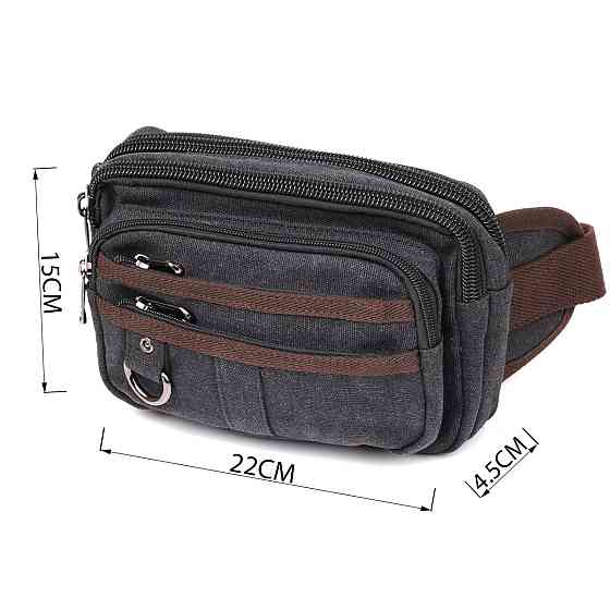 Бананка текстильна на пояс Vintage 20159 Чорна Київ