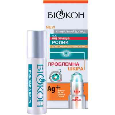 Гель для лица Біокон Роликовый от прыщей Проблемная кожа 10 г (4820008318442) Винница