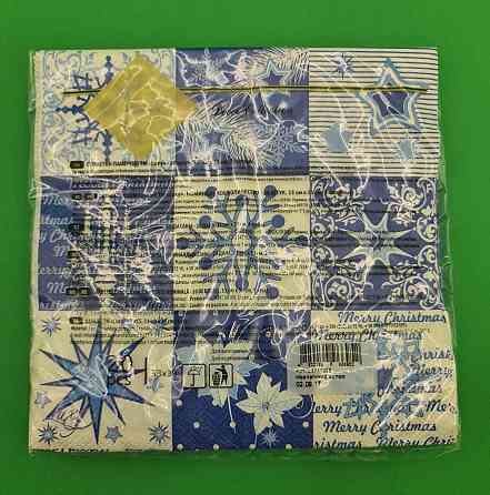 Серветки столові (ЗЗхЗЗ, 20шт) LuxyНГ Новорічний колаж (838) (1 пач.) Харків