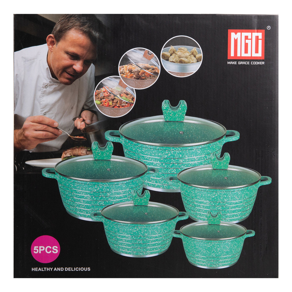 Набор хозяйственных кастрюль с толстым дном, 5 шт. Киев - изображение 6