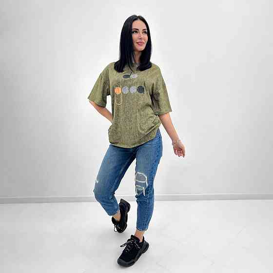 Женская футболка свободного кроя 