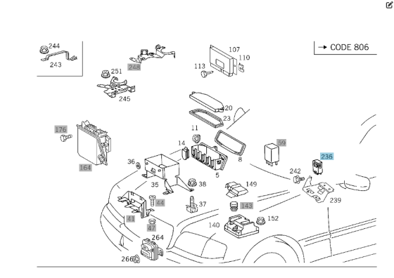 Mercedes-Benz  A0135459632 Блок управління світлом C-class W202 C-class S202 Одеса