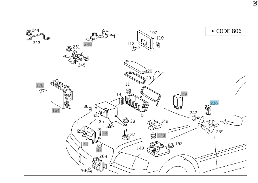 Mercedes-Benz  A0135459632 Блок управління світлом C-class W202 C-class S202 Одеса - фото 2