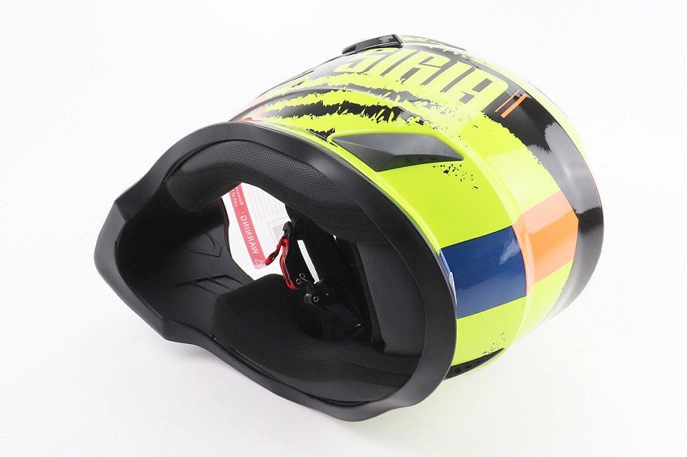 Шолом кросовий/ендуро/АТV зі склом BLD-819-7 S (55-56см), ЧОРНИЙ/ЖОВТО-ПОМАРАНЧЕВИЙ Киев - изображение 2