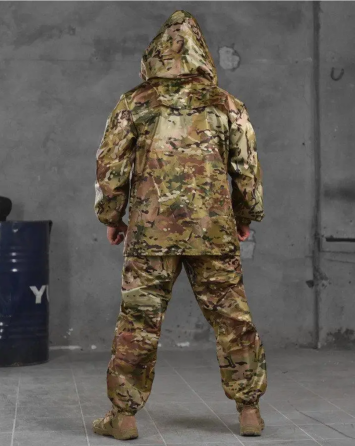 Тактический водонепроницаемый костюм дождевик мультикам зсу , Армейский дождевик маскировочный Львов