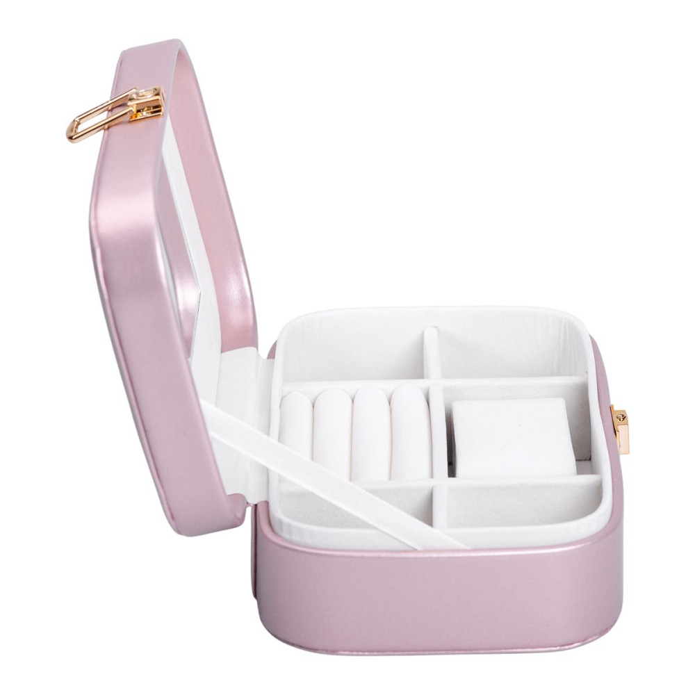 Yiwu Скринька для прикрас з еко шкіри 20×14×7 см із дзеркалом органайзер для ювелірних виробів Коломыя - изображение 3