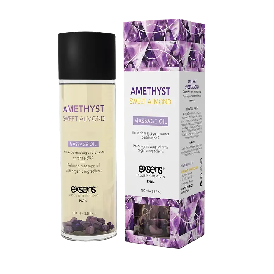 Масажна олія EXSENS Amethyst Sweet Almond (розслаблювальна, з аметистом) 100мл, натуральна Львів - фото 1