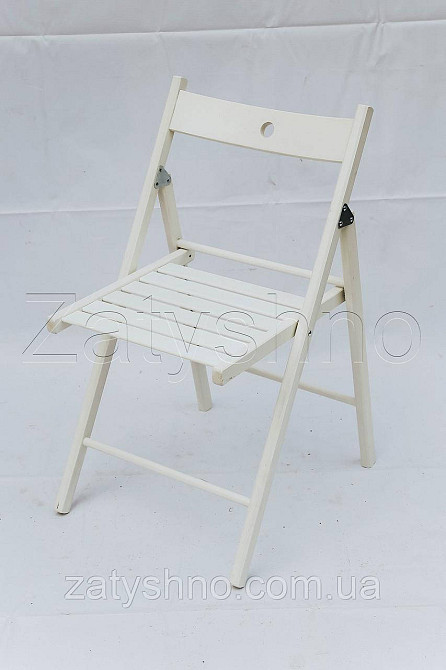 Стілець білий складаний з бука Київ - фото 5