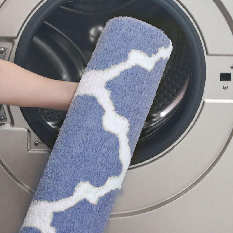 Коврик для ванной комнаты и душа коврик для ног в душевую,микрофибра,атискользящий c узором 40х60 см,синий Каменец-Подольский - изображение 2