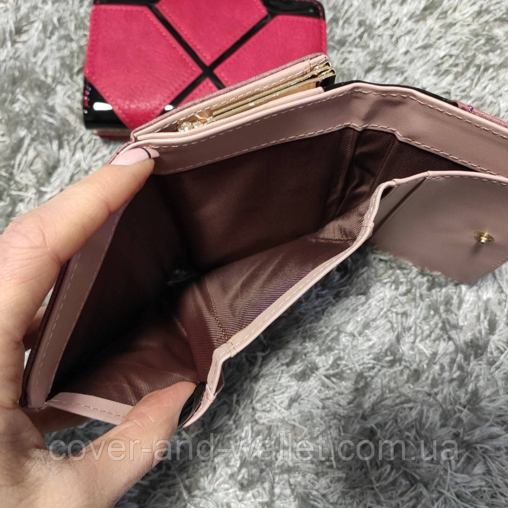 Красивый маленький женский кошелёк с лаковыми вставками MD 623 Киев - изображение 6