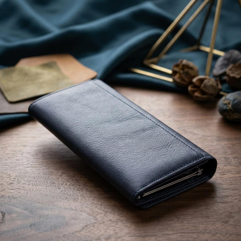 Женский кошелек с внешним отделением ST Leather 18895 Синий Киев - изображение 12