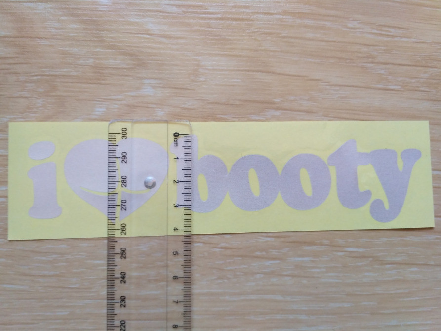 Наклейка на авто I Love Booty-Я люблю видобуток Біла Київ - фото 4