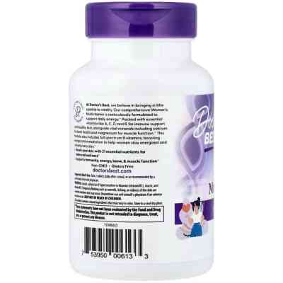 Витаминно-минеральный комплекс Doctor's Best Мультивитамины для женщин, Women''s Multi-Vitamin, 120 таблеток (DRB-00613) Вінниця