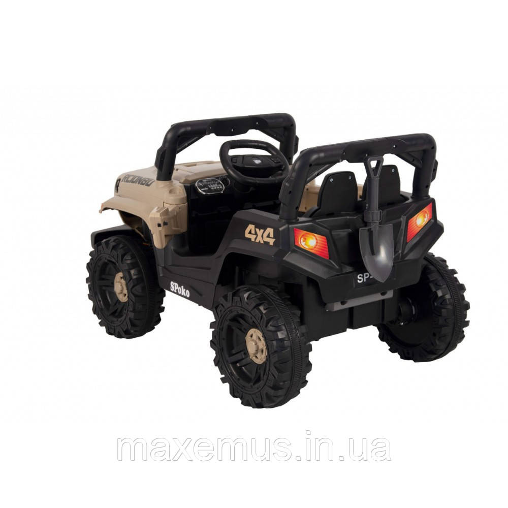 Детский электромобиль на аккумуляторе QD-V80 электромашина для детей с пультом управления Хаки Мостиска - изображение 10