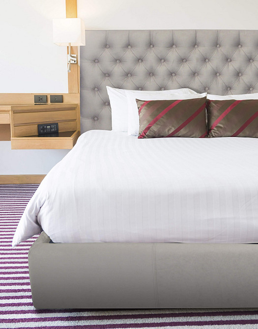 Ліжко Cambridge VIP 140 х 200 см Missoni 011 З додатковою металевою цільнозварною рамою Темно-коричневий Дніпро - фото 12