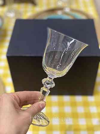 Набір келихів для вина 6 шт BOHEMIA "Falco" 130 мл прозоре скло з гарною ніжкою Київ