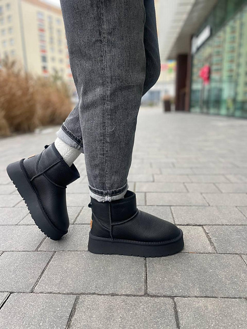 Hengji Угги жіночі HENGJI T33-1 чорні (зима, шкіра натуральна) (5756) 36 Коломыя - изображение 7