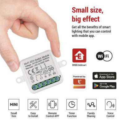 Модуль управління розумним будинком EMOS H5106 WiFi 2-Channel (H5106) Вінниця - фото 5