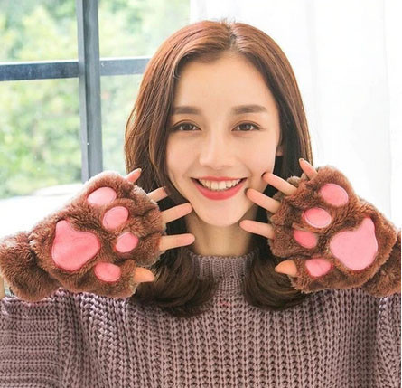 Рукавички без пальців жіночі хутряні Київ - фото 1