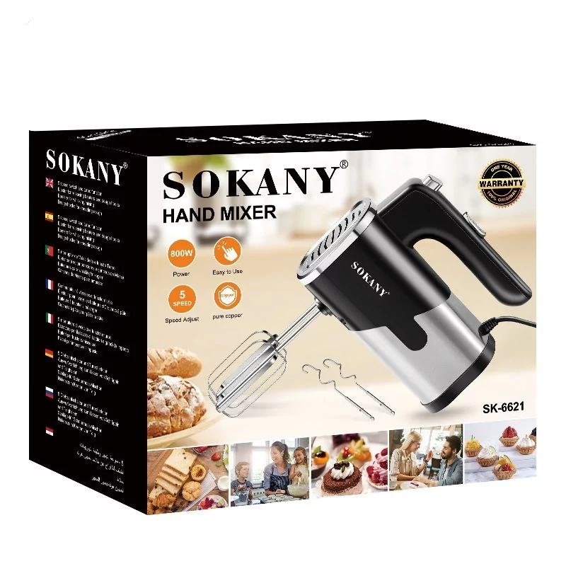 Ручной миксер Sokany SK-6621 800Ватт (с насадками) Киев - изображение 3