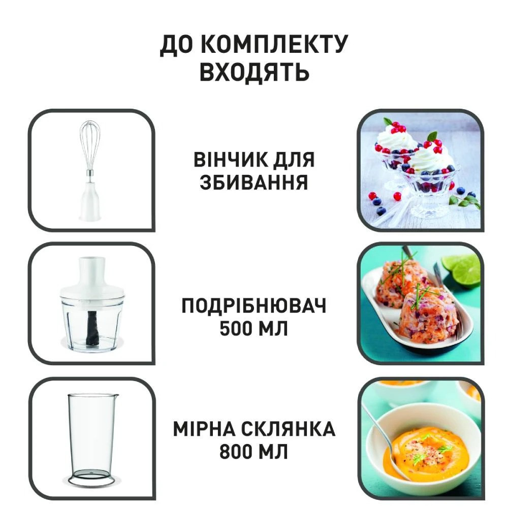 Блендер Tefal Dailymix HB533138 ( Білий ) Харків - фото 19