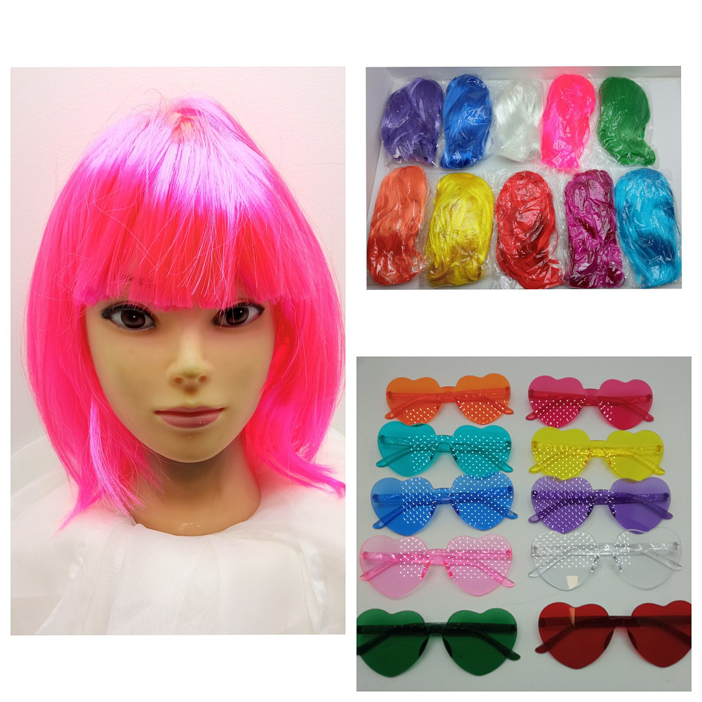 Набір 10 перук та окуляри 27418 Луцьк - фото 1