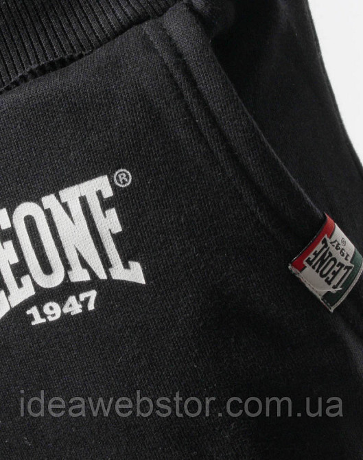 Спортивні штани Leone Fleece Black S чоловічі чорні флісові для тренувань фітнесу та повсякденного носіння Київ - фото 9