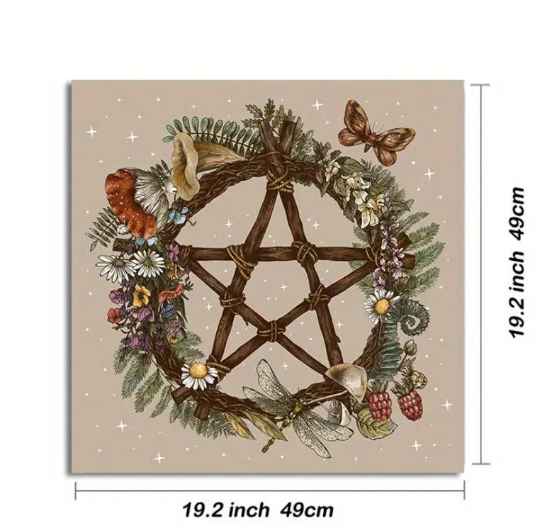 Алтарная скатерть для карт Таро и Рун. Скатерть для гадания 49*49 см. 