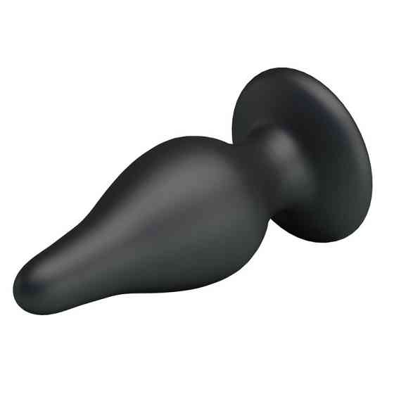 Анальна пробка - Pretty Love Sturdy Silicone Anal Plug Black Sex Aura Київ