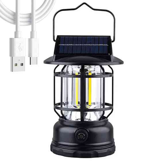 Кемпинговый фонарь с солнечной панелью 3200мАч USB,KP-23 SBR Киев