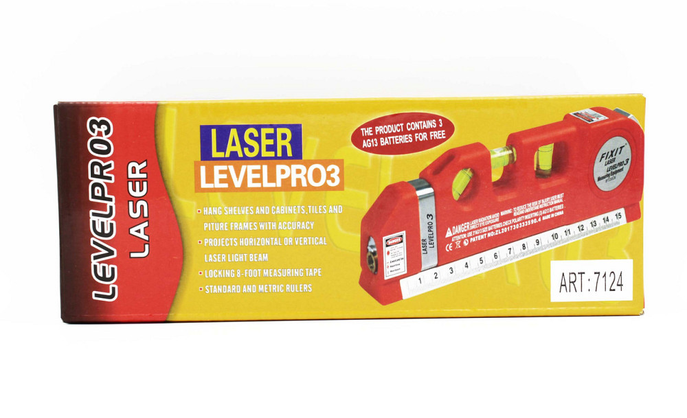 Лазерний рівень з вбудованим рулеткою LEVELPR03 LASER 7124 Дніпро - фото 5