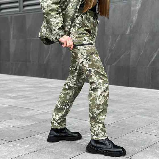 Брюки-карго для женщин с боковыми карманами пиксельные Pobedov Static Киев