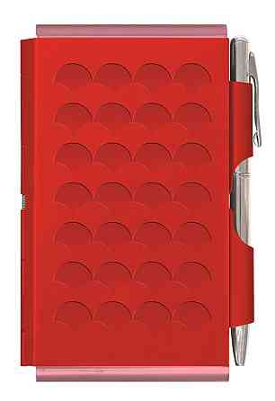 Карманный блокнот с ручкой Diamond, красный Ровно